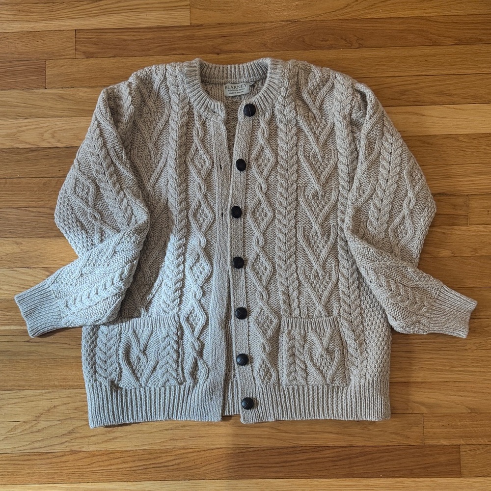 Women’s Light Brown Cable Knit Sweater
